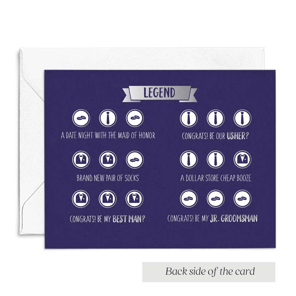funny lottery let's make things official groomsman proposal scratch off card - xoxokristen