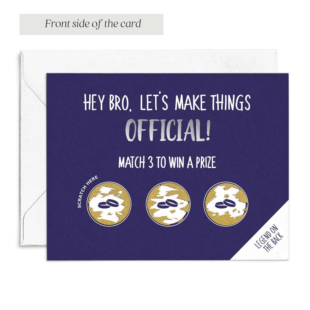 funny lottery let's make things official groomsman proposal scratch off card - xoxokristen