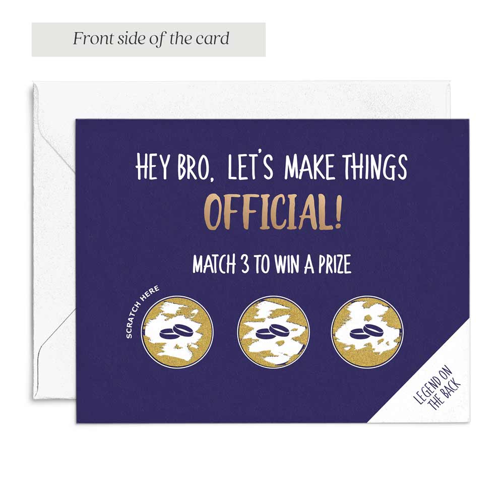 Gold Funny Navy Groomsman Best Man Scratch Off Proposal Card - xoxokristen