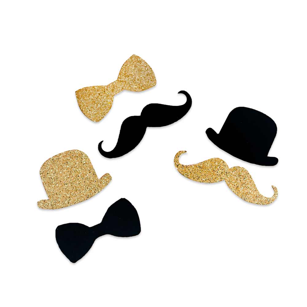 Little man themed birthday party confetti - XOXOKristen