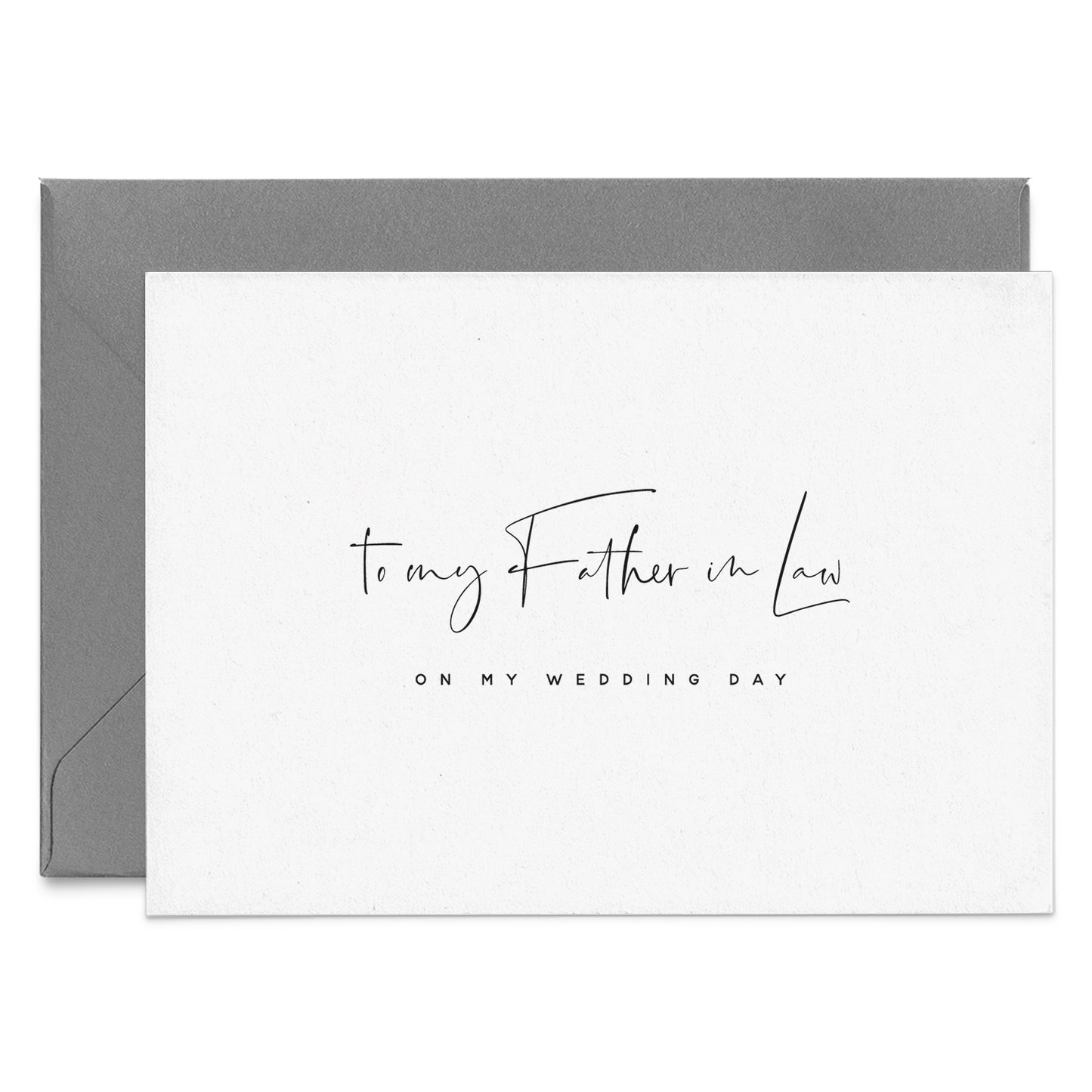 to my father-in-law on my wedding day card