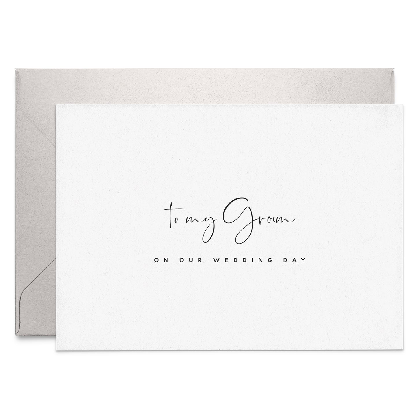 to my groom on our wedding day card
