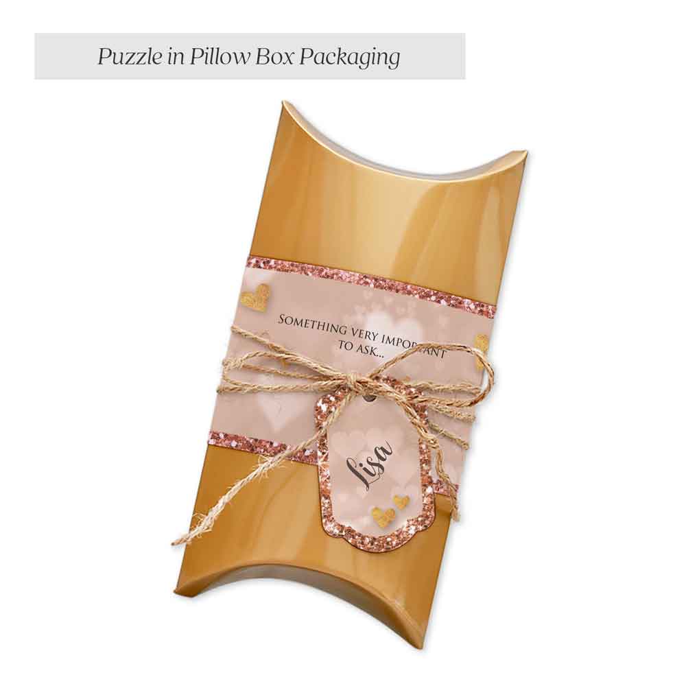 Personalized pillow box puzzle packaging - XOXOKristen