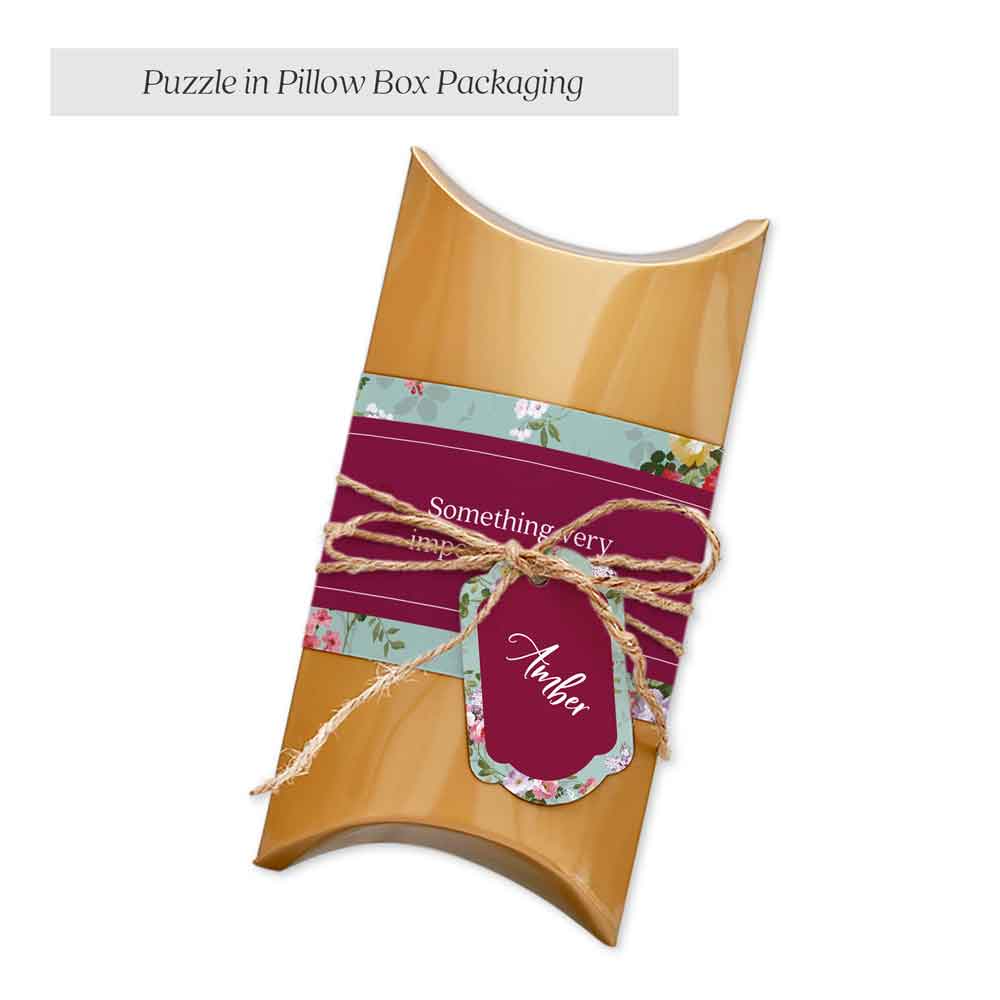 Personalized pillow box puzzle packaging - XOXOKristen
