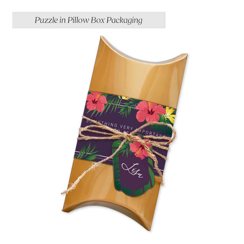 Personalized pillow box puzzle packaging - XOXOKristen