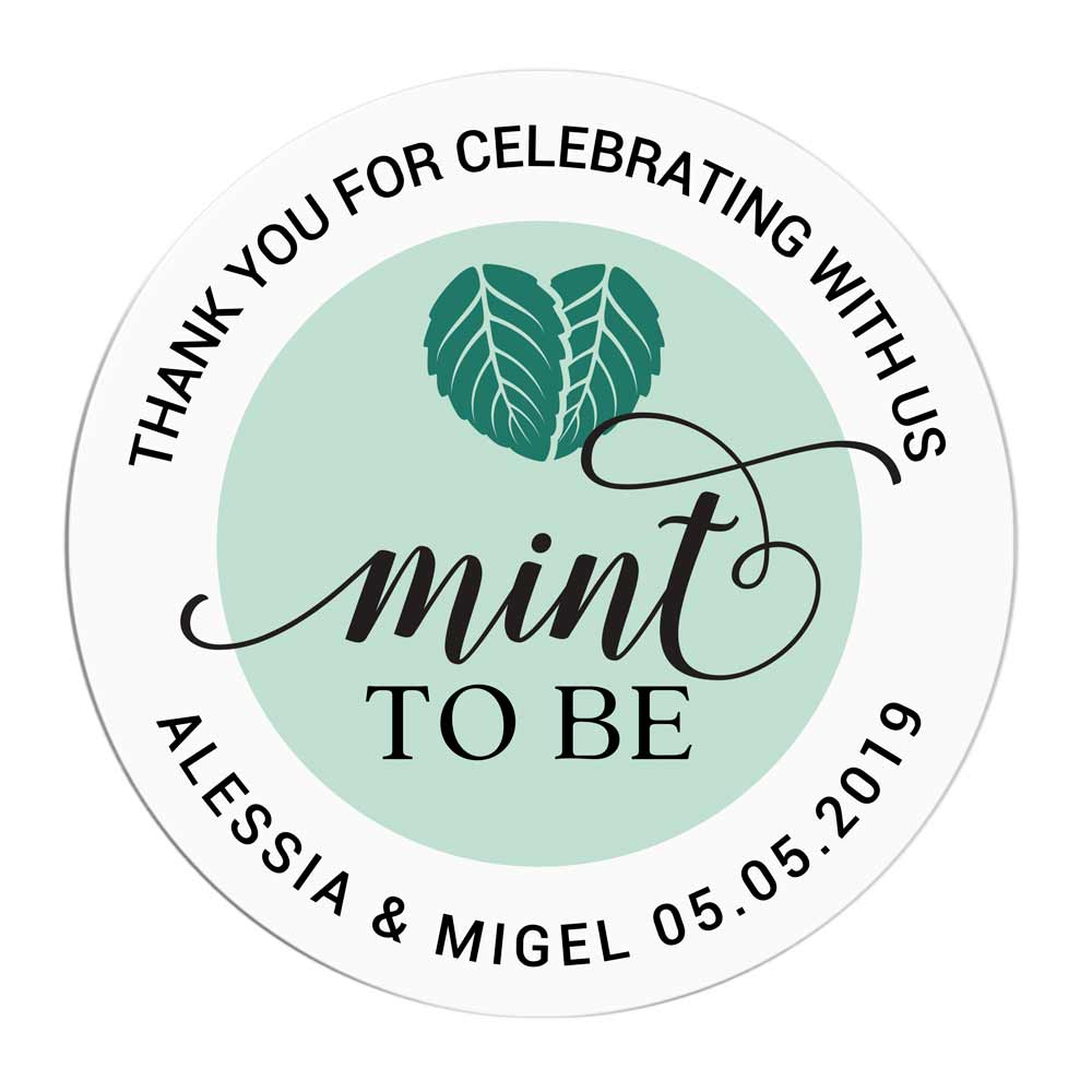 Mint to Be Stickers Sticker Wedding Favours Mint to Be Labels Personalised  Mint to Be Stickers Wedding Mint Favor Labels B35 