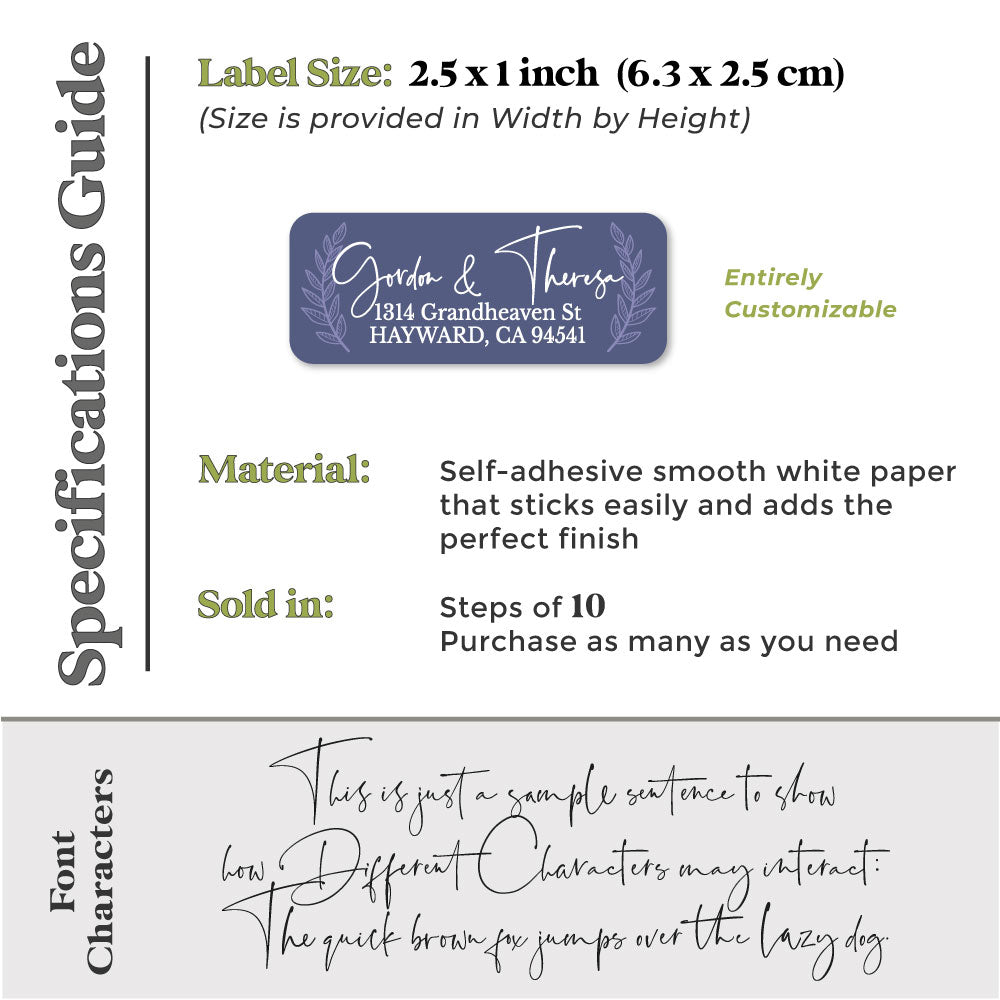 blue custom return addres label stickers - XOXOKristen