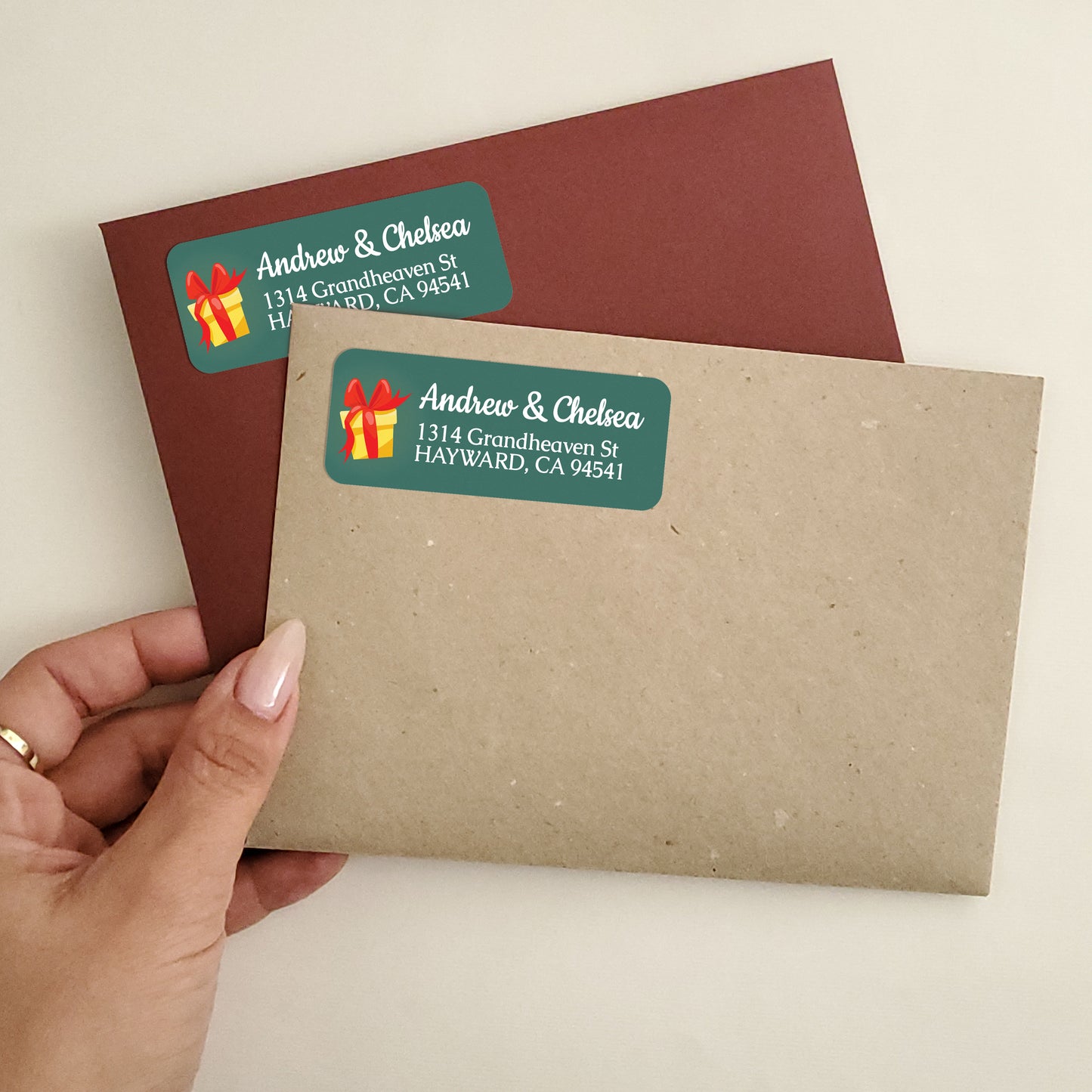 custom christmas family address labels for greeting cards enevelopes - XOXOKristen