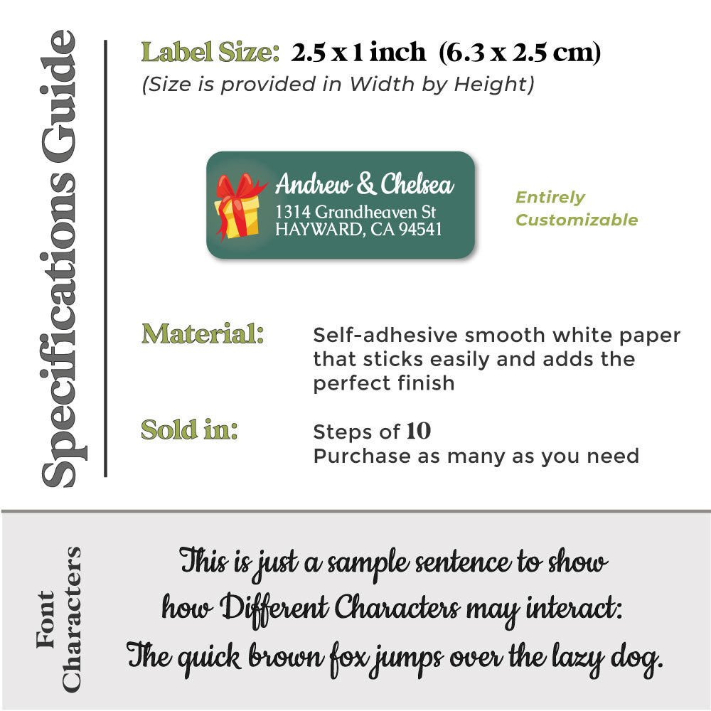 custom christmas family address labels for greeting cards enevelopes - XOXOKristen