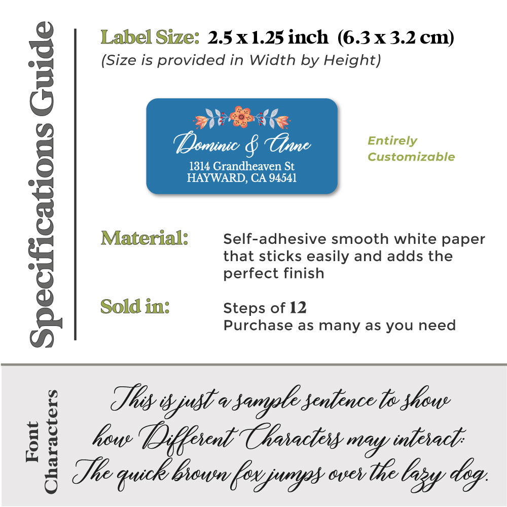 light blue custom return address label stickers for mailing invitations - XOXOKristen