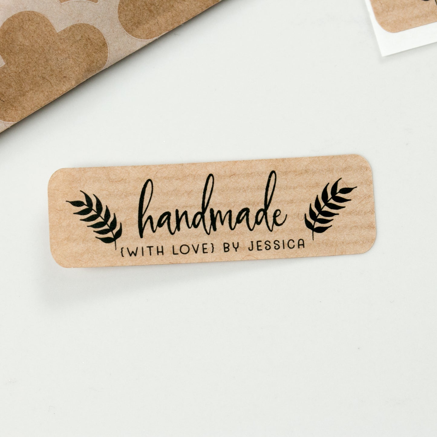Custom Handmade with love craft stickers- XOXOKristen