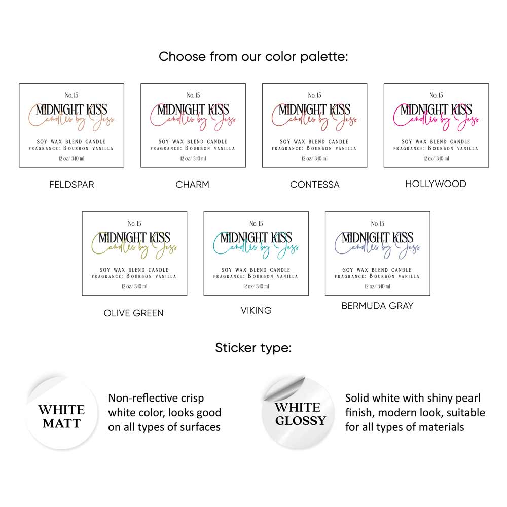 Elegant personalized rectangular product labeling sticker - XOXOKristen