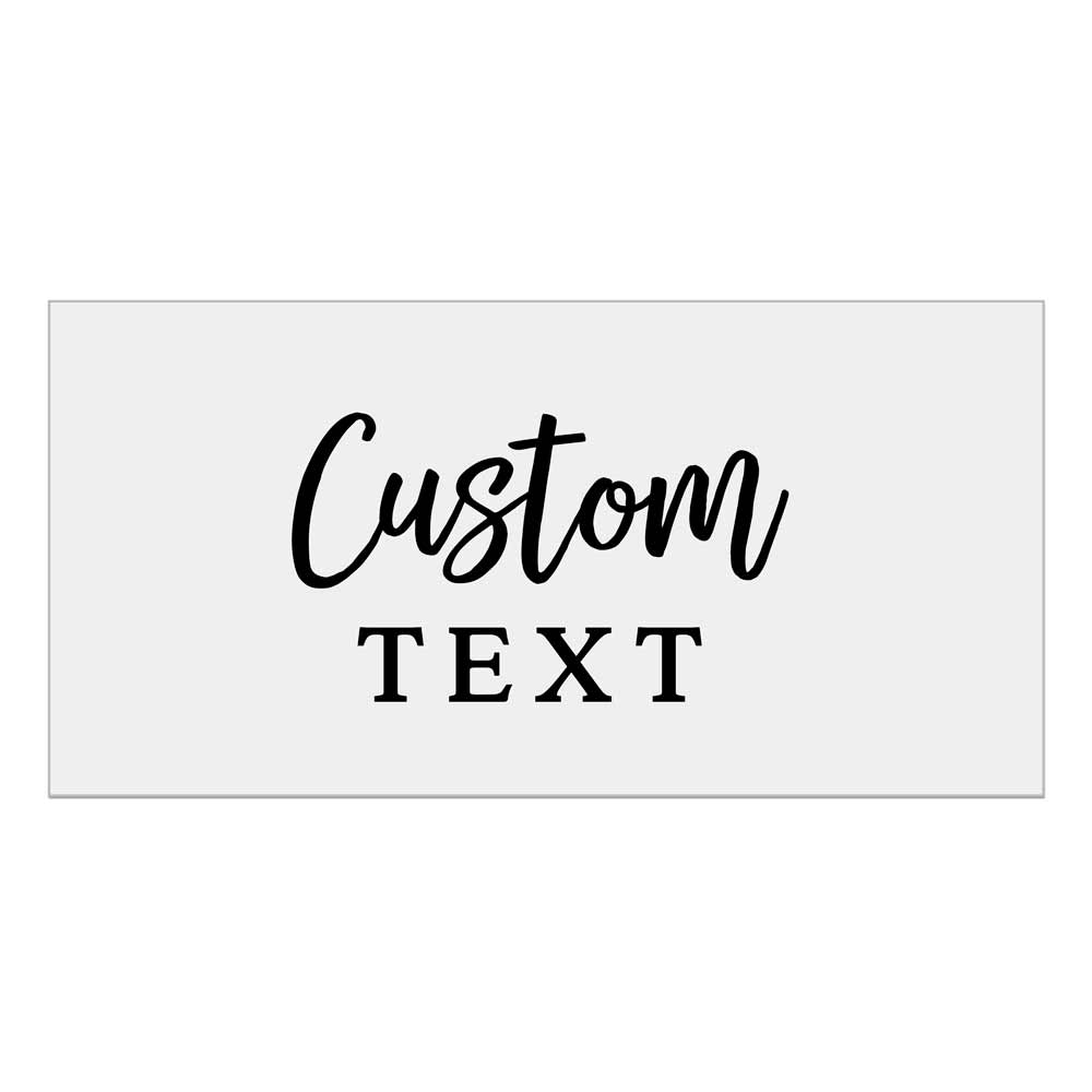 Personalized 2x1 rectangle sticker with custom text in gold foil - XOXOKristen