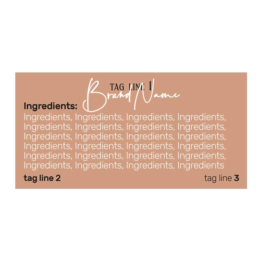 Custom rectangular 2x1 ingredients sticker - XOXOKristen