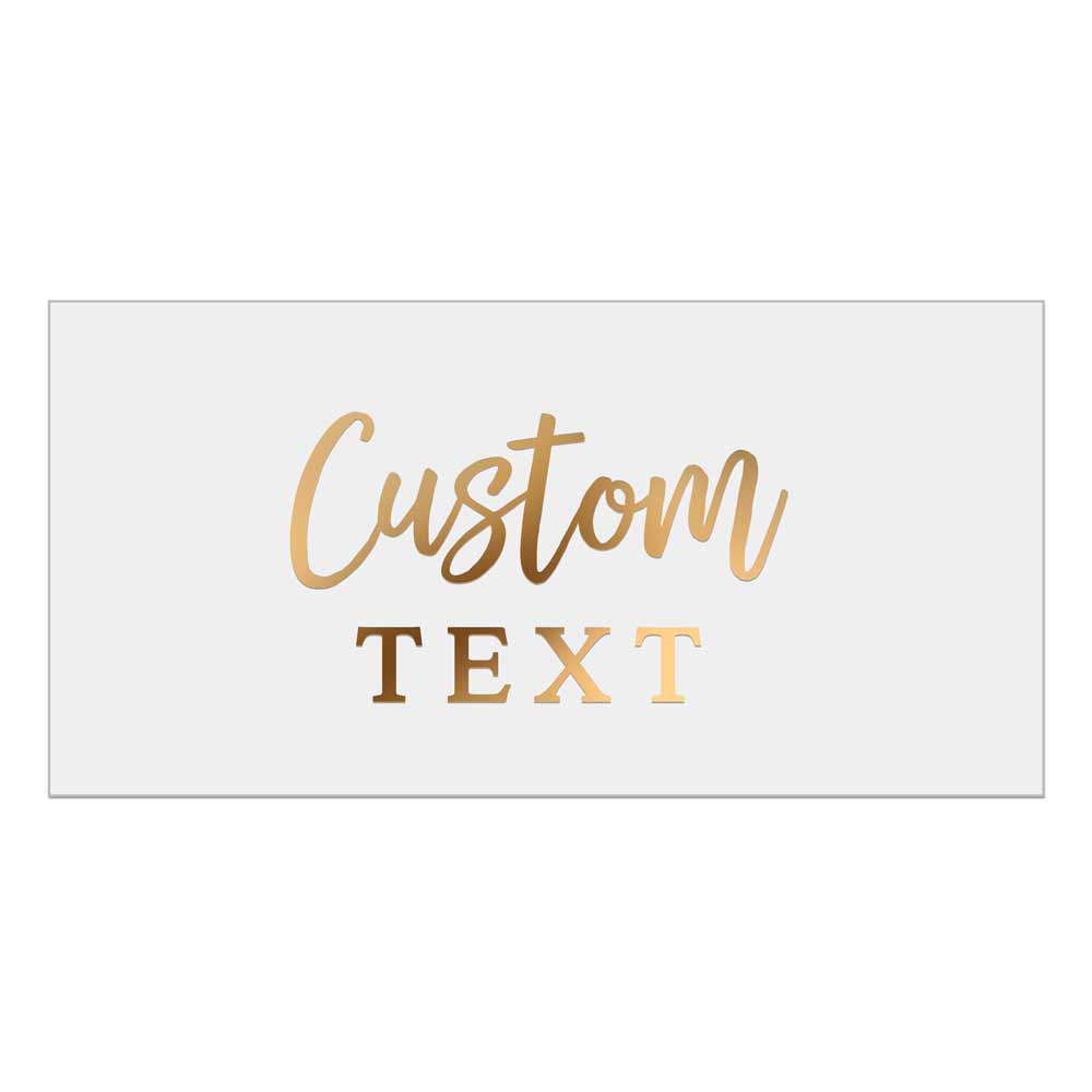 Personalized 2x1 rectangle sticker with custom text in gold foil - XOXOKristen