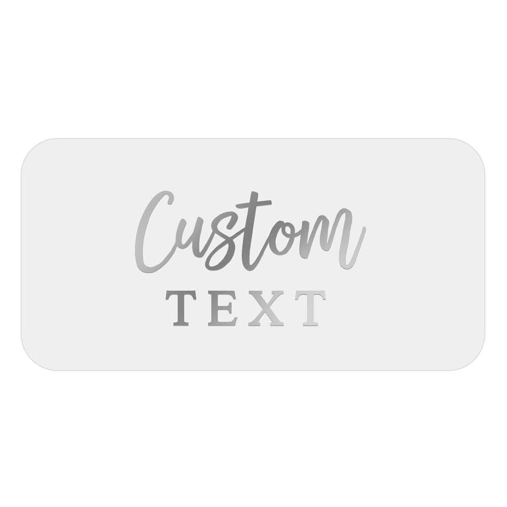 Personalized 2x1 rectangle sticker with custom text in gold foil - XOXOKristen