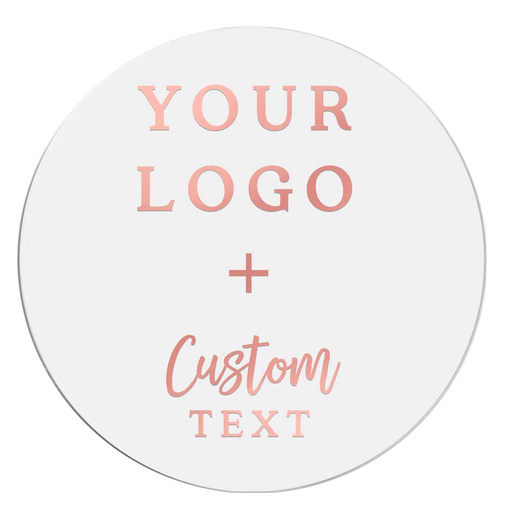 Round Custom logo and text personalized clear labels - XOXOKristen