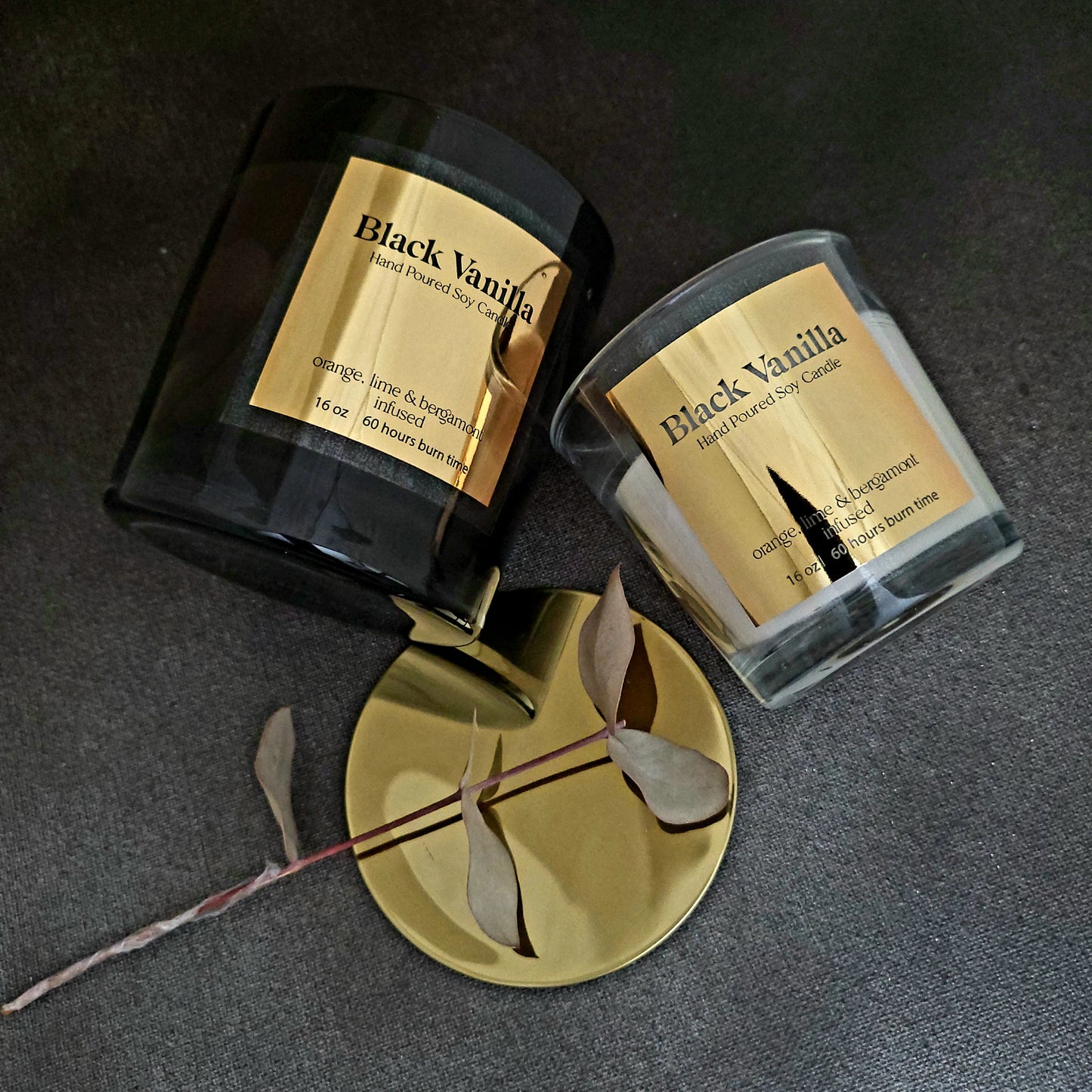 luxurious gold foiled candle labeling stickers - XOXOKristen