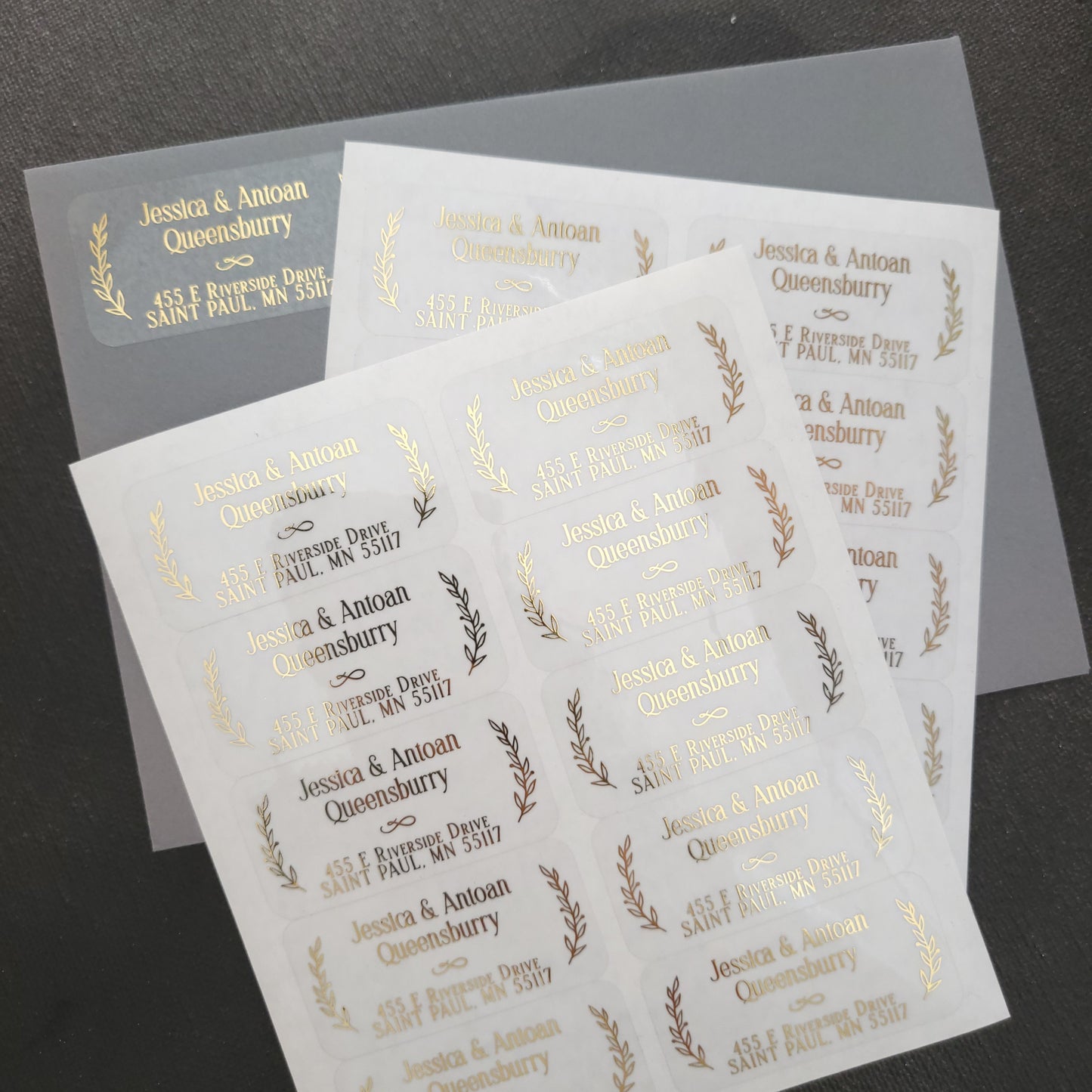 custom address labels with two branches - XOXOKristen