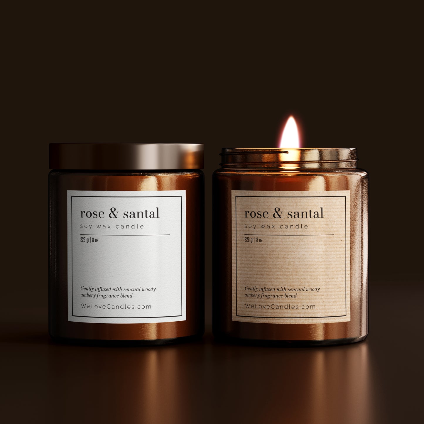 custom kraft candel labeling stickers - XOXOKristen