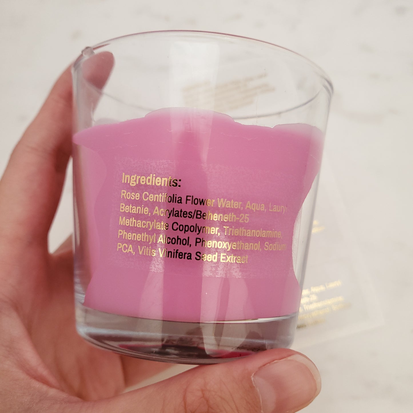 gold foiled ingredient list labels - XOXOKristen