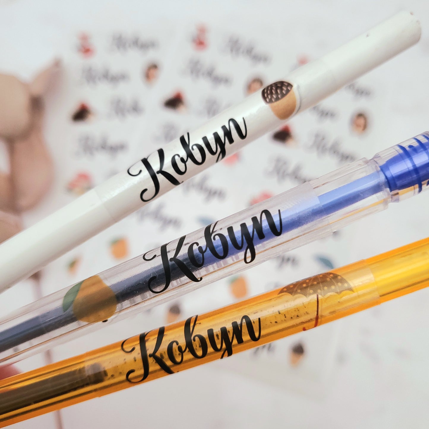 forest themed kids name labels for school supllies - XOXOKristen