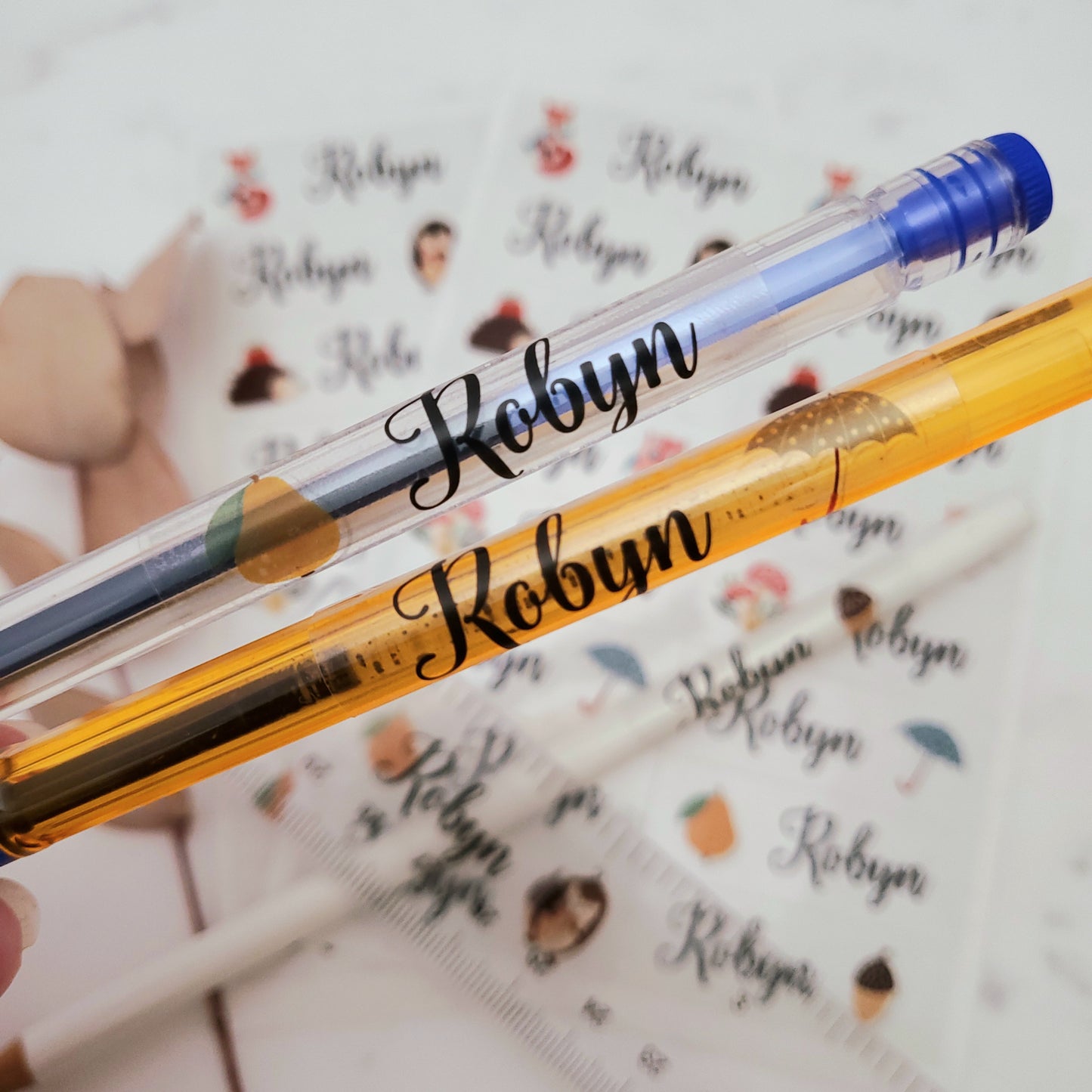 forest themed kids name labels for school supllies - XOXOKristen