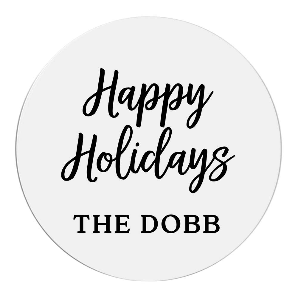 Gold foiled personalized Merry Christmas clear label with name - XOXOKristen