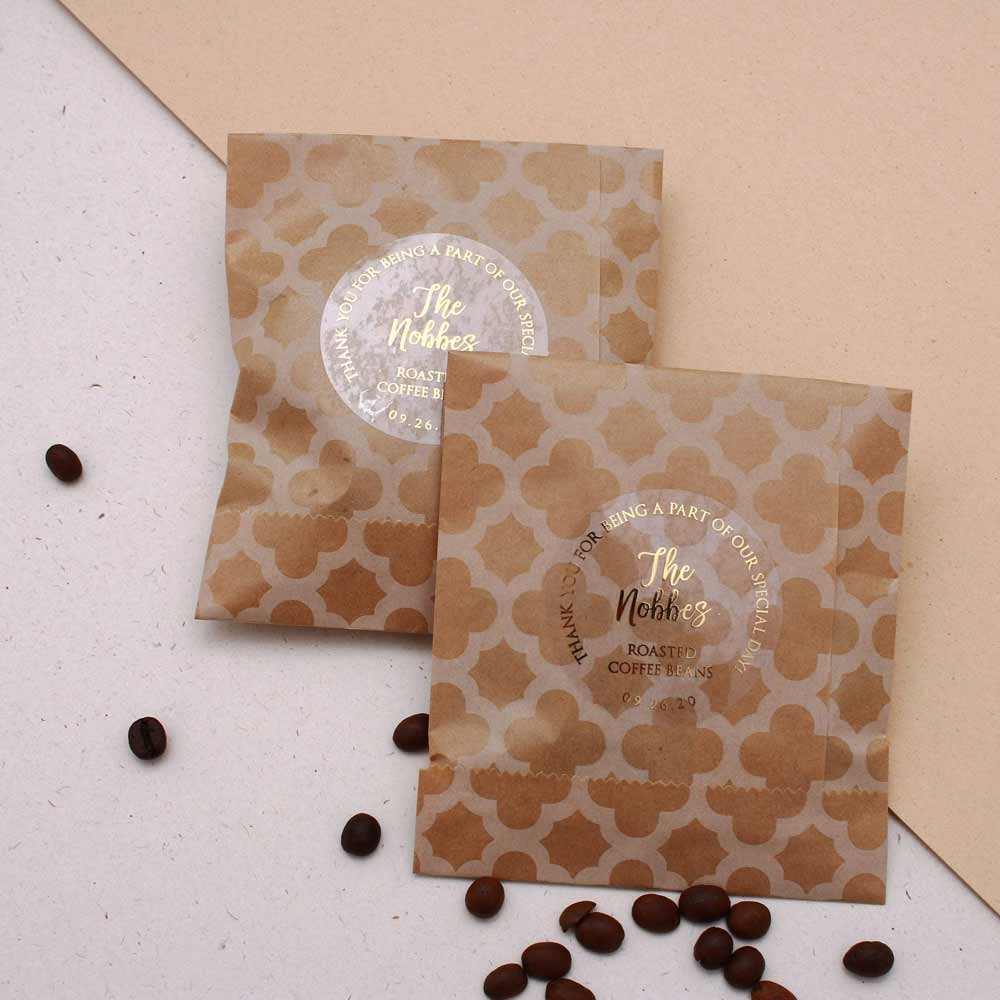 Custom gold foiled wedding for your happy tears sticker with real gold foil lettering. Entirely personalized clear labels.