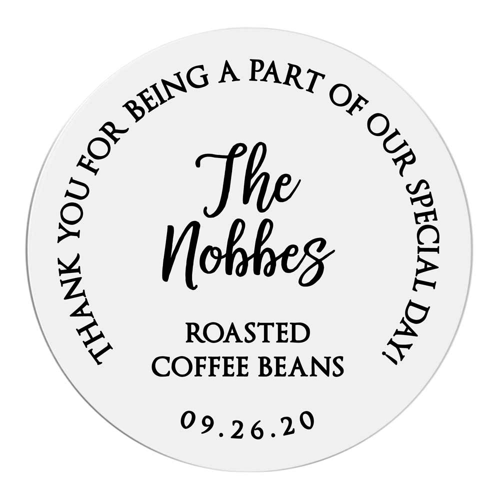 Custom gold foiled wedding for your happy tears sticker with real gold foil lettering. Entirely personalized clear labels.