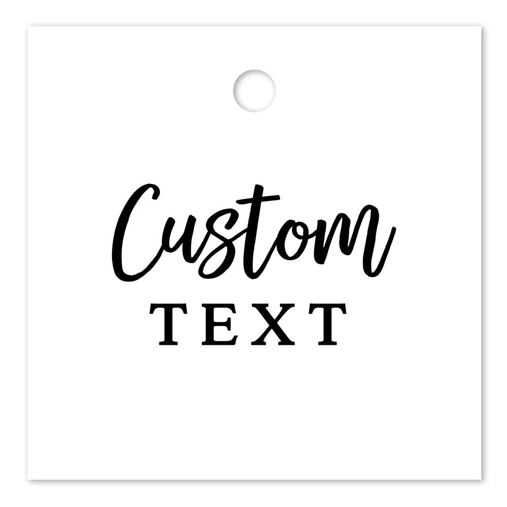 Square gold foiled tag with custom text - XOXOKristen