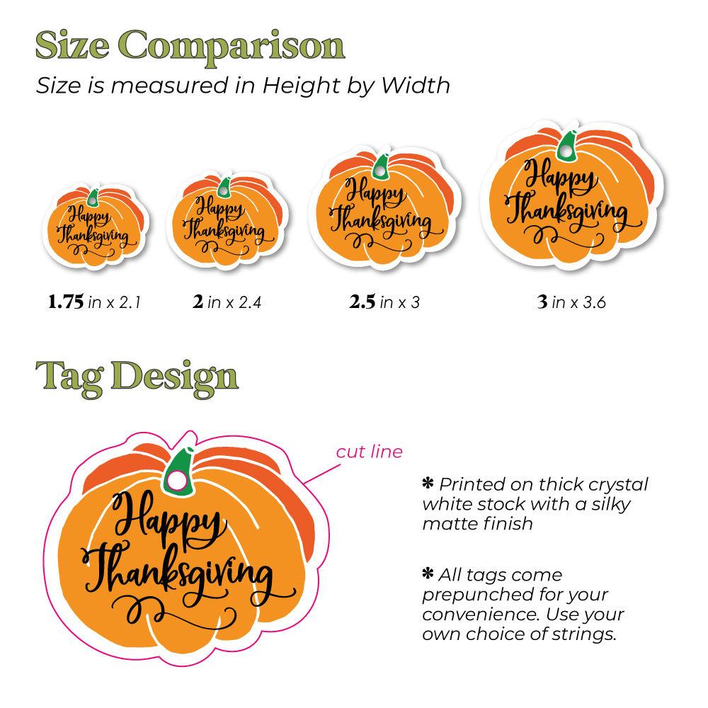 pumpkin shaped happy thanksgivig tag - XOXOKristen