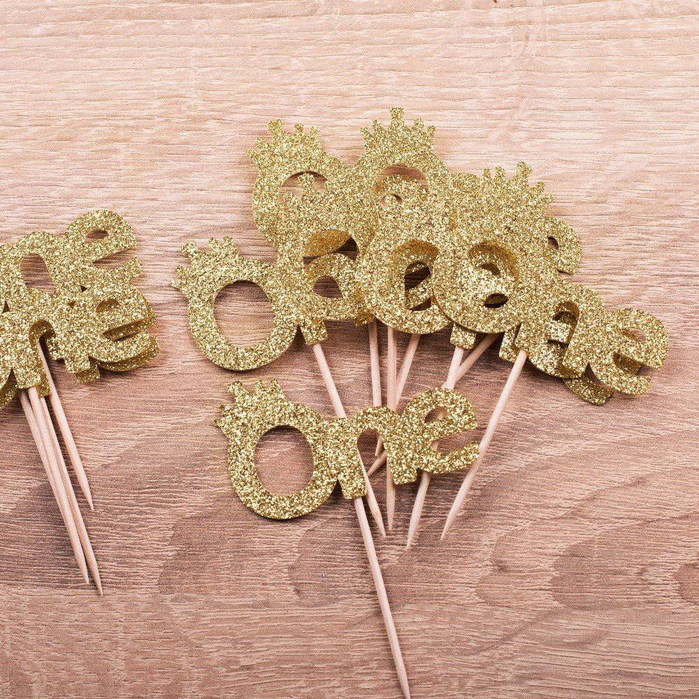 First Birthday Picks with Crown - XOXOKristen