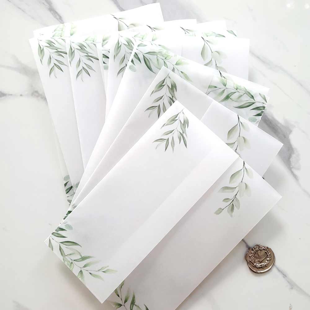 Vellum jackets for wedding invitations or save the date cards - XOXOKristen