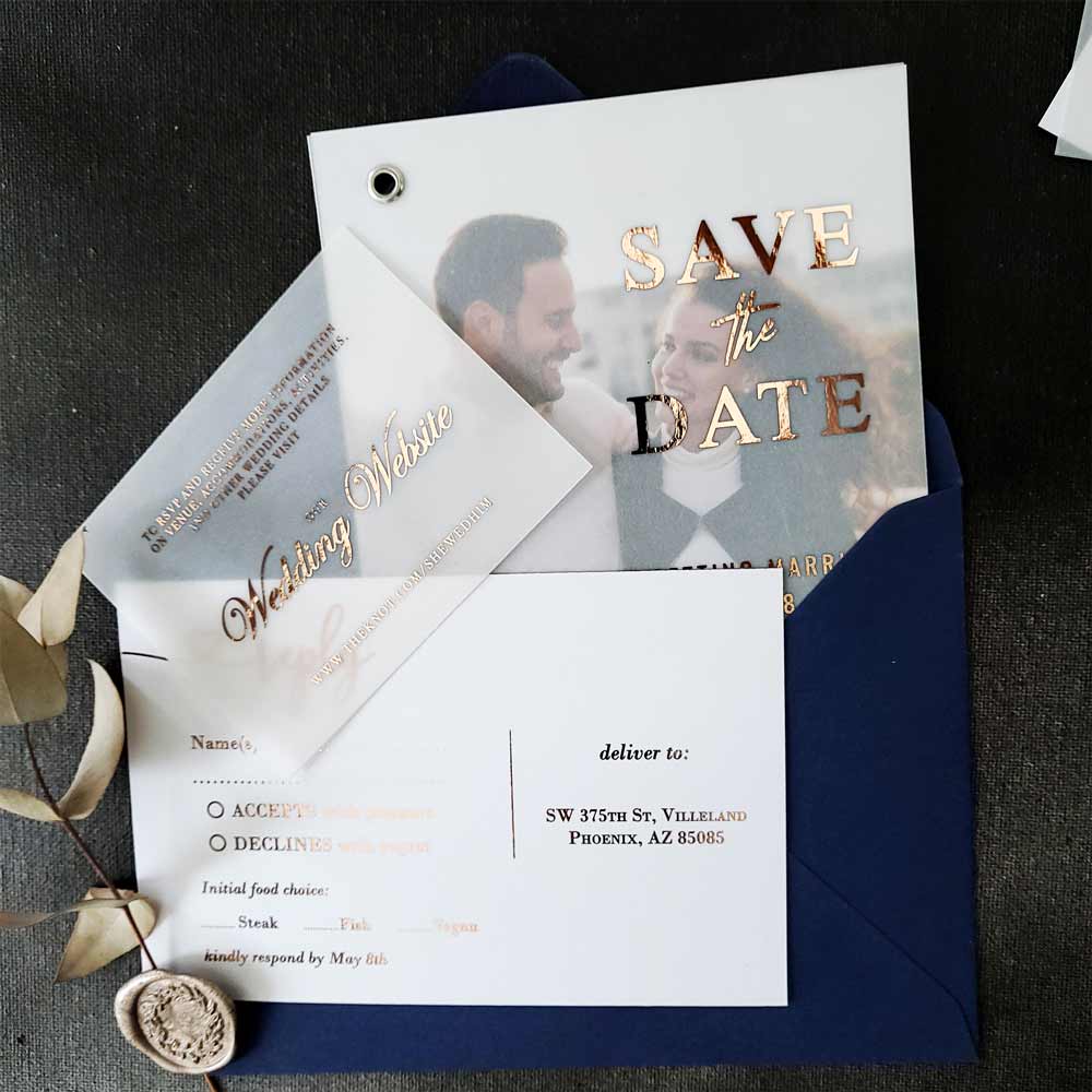 Vellum wedding website insert cards - XOXOKristen