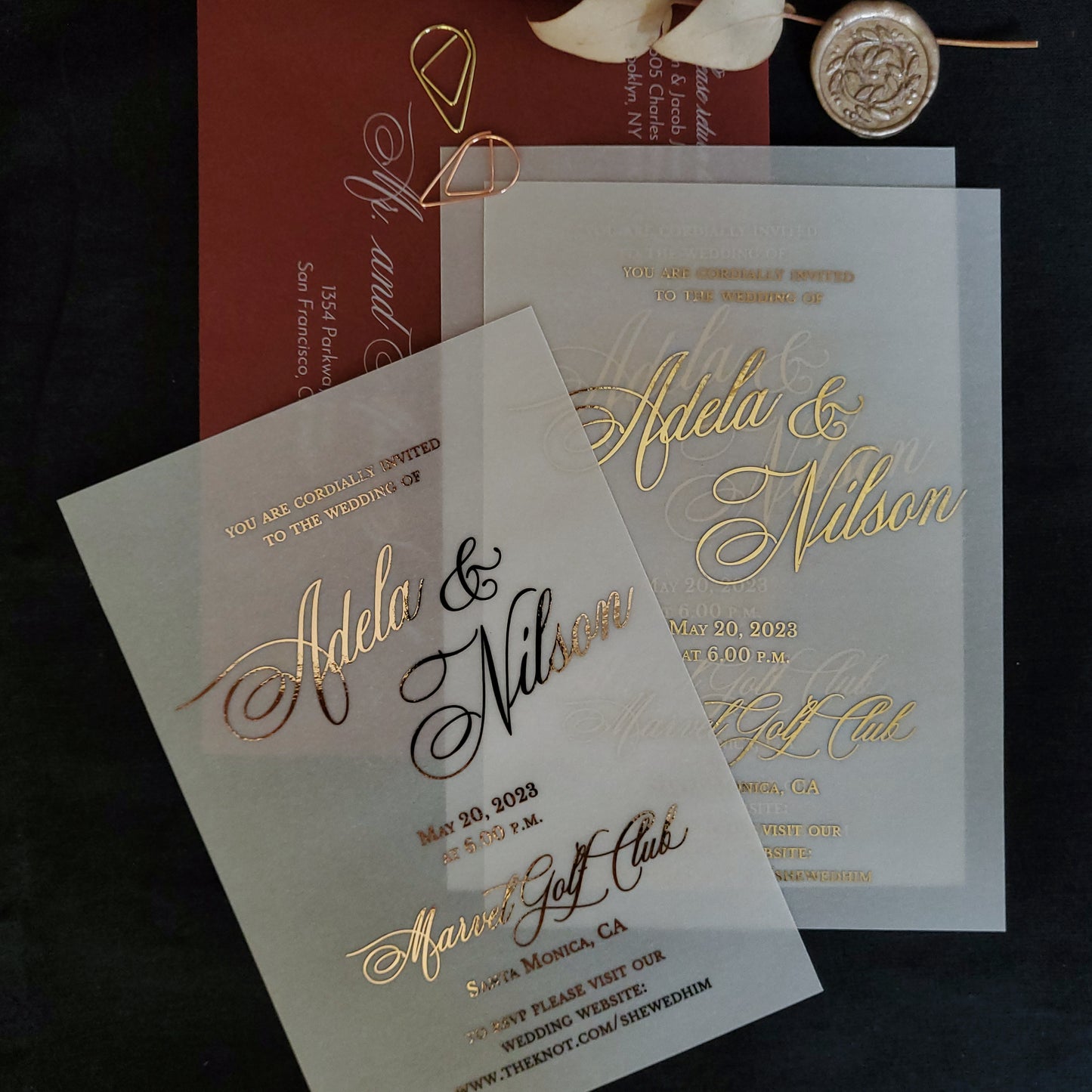 elegant vellum invitations - XOXOKristen