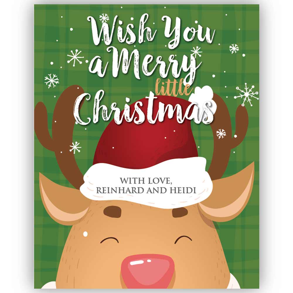 Cute and personalized wine & champagne bottle Christmas labels - XOXOKristen