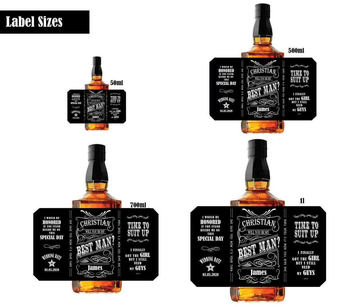 Personalized groomsman proposal whiskey label - XOXOKrsiten