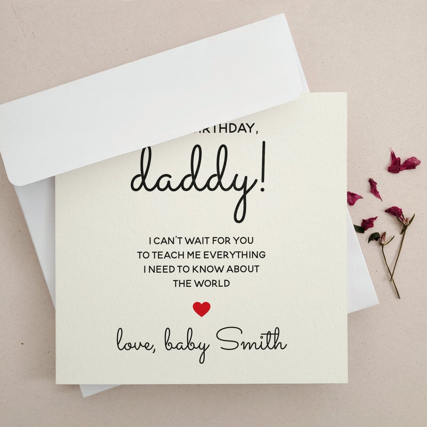 Birthday Card to Dad from Baby - XOXOKristen