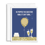 Blue Champagne Moments Scratch - off Proposal Card - XOXOKristen