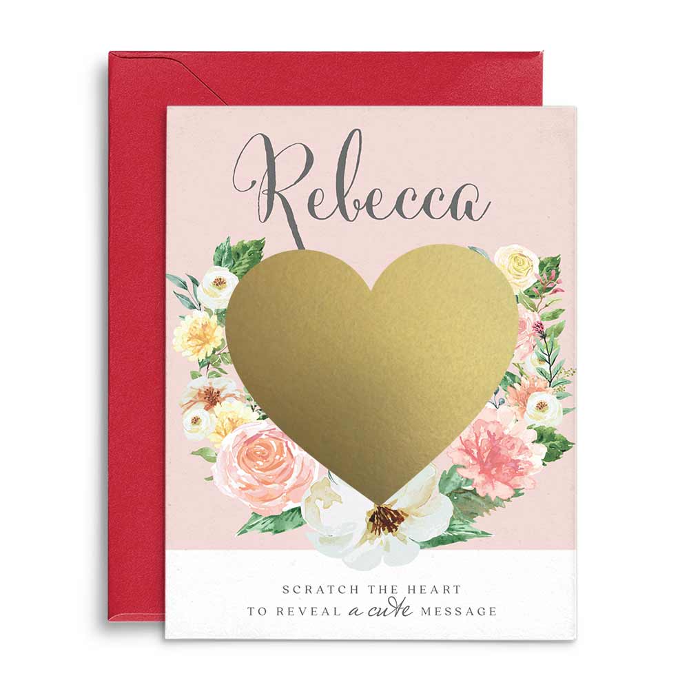 Blush Garden Beauties Scratch - off Proposal Card - XOXOKristen