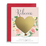 Blush Garden Beauties Scratch - off Proposal Card - XOXOKristen