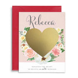 Blush Garden Beauties Scratch - off Proposal Card - XOXOKristen