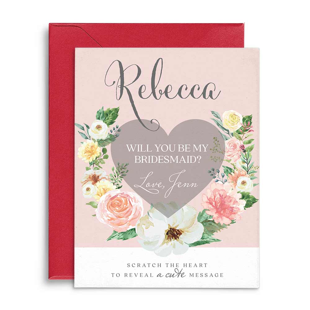 Blush Garden Beauties Scratch - off Proposal Card - XOXOKristen