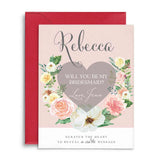 Blush Garden Beauties Scratch - off Proposal Card - XOXOKristen