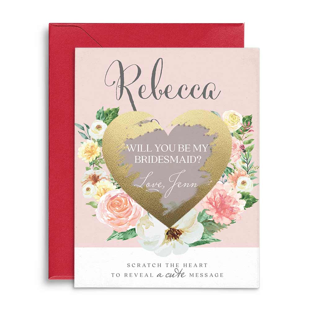 Blush Garden Beauties Scratch - off Proposal Card - XOXOKristen