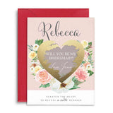 Blush Garden Beauties Scratch - off Proposal Card - XOXOKristen