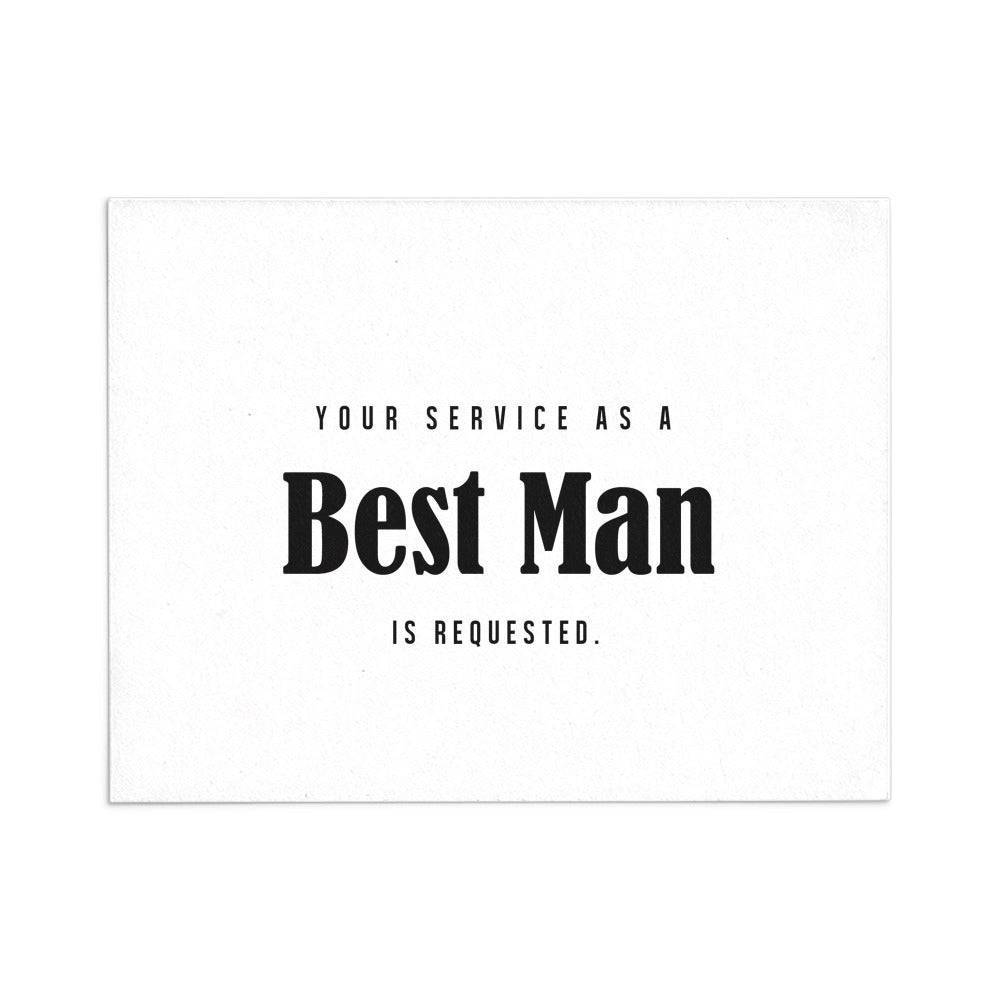 Bolded Best Man - Best Man Proposal Card - XOXOKristen