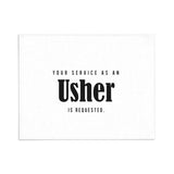 Bolded Script Will you be my Usher Proposal Cards - XOXOKristen