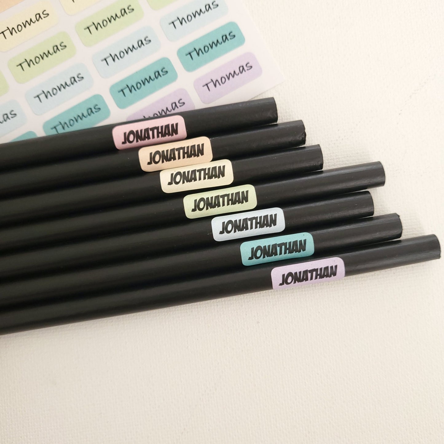 Colorful Mini Kids Name Labels for School Supplies - XOXOKristen